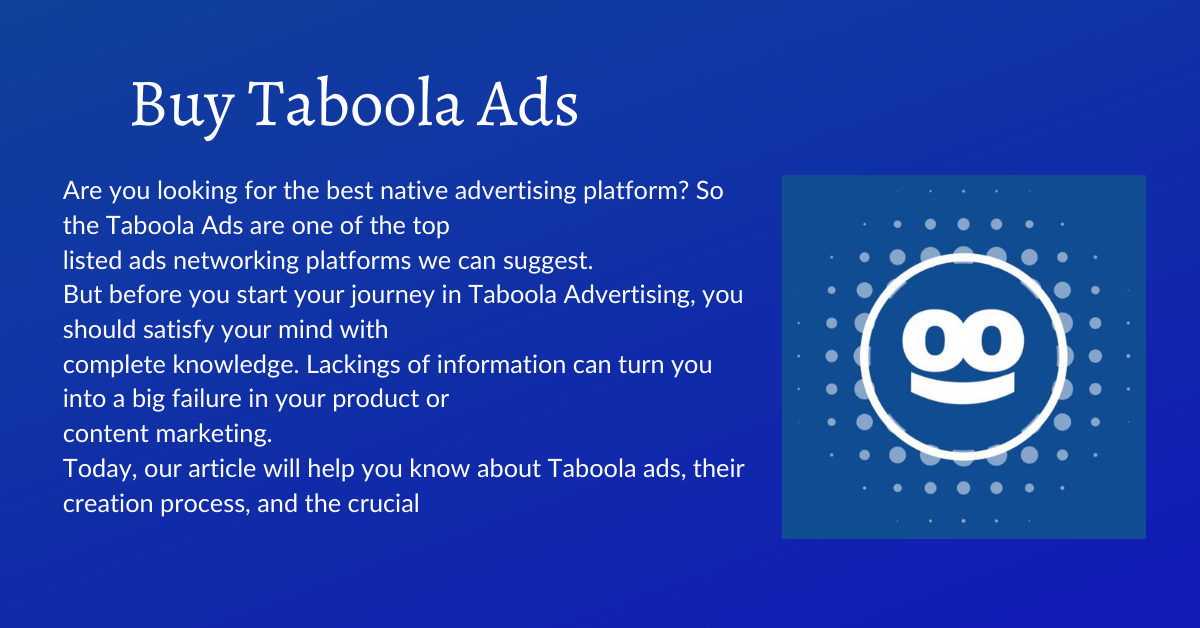 Buy Taboola Ads Accounts